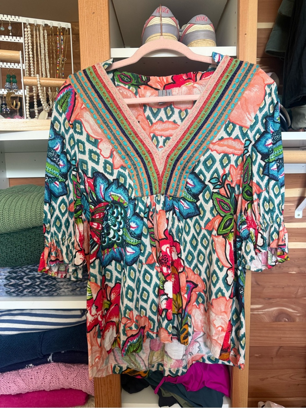 Blank London Blouse Beautiful Floral Design Size Small